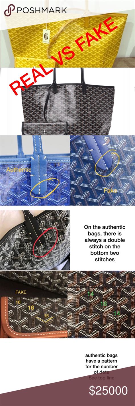 authentic vs fake goyard|legit check goyard tote.